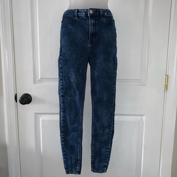 American Eagle Outfitters Denim - AEO SKY HIGH JEGGING Blue Denim Stretch Jeans EXC